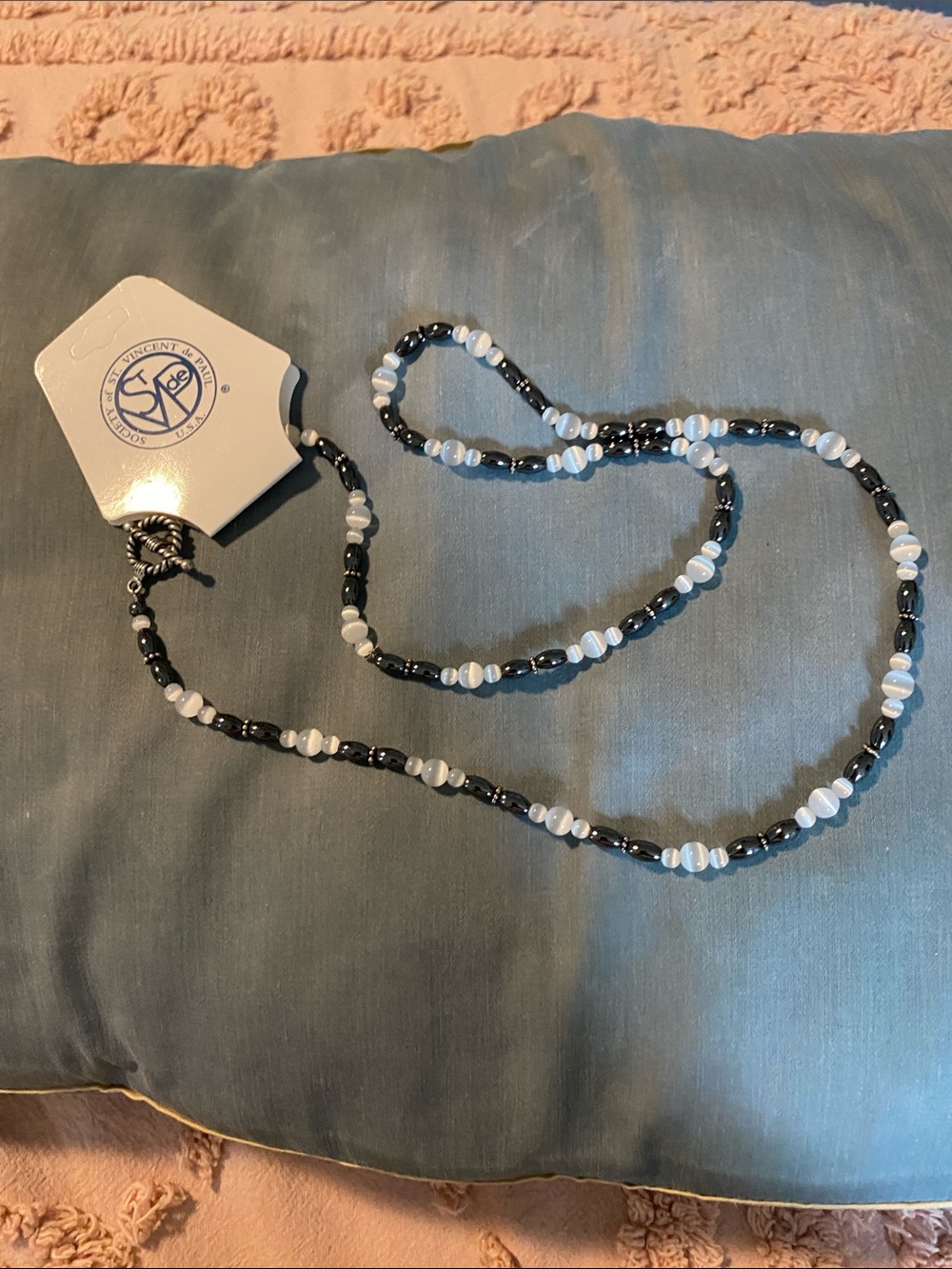 Beaded Black and White Women’s Necklace